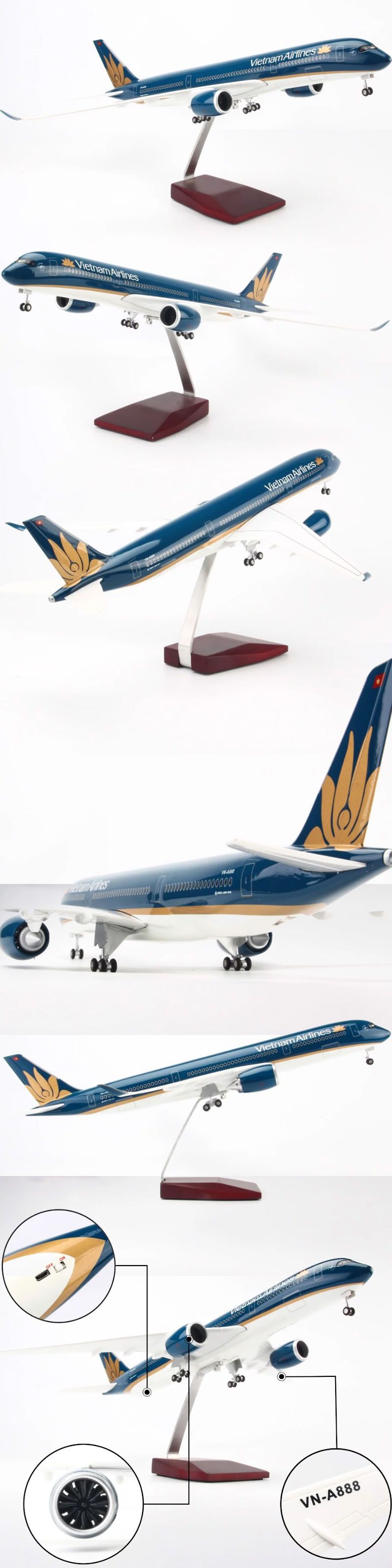 Mô hình Máy bay lắp ghép VietNam Airlines 47cm